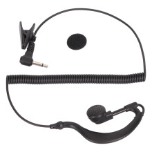 3.5mm Walkie Talkie Headset Earpiece, 1-Pin Black