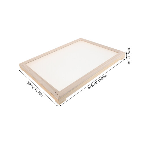 2Pcs Stackable Wooden Herb Drying Rack with Removable Mesh Trays Beige 2