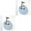 2Pcs Wall-Mounted Semi-Circle Toothbrush and Razor Holder Light Blue 2