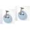 2Pcs Wall-Mounted Semi-Circle Toothbrush and Razor Holder Light Blue 3