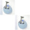 2Pcs Wall-Mounted Semi-Circle Toothbrush and Razor Holder Light Blue 5