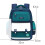 Backpack for School Lightweight Durable British Style Large Capacity Bookbag with Adjustable Padded Straps(Red) 2