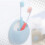 2Pcs Wall-Mounted Semi-Circle Toothbrush and Razor Holder Light Blue 7
