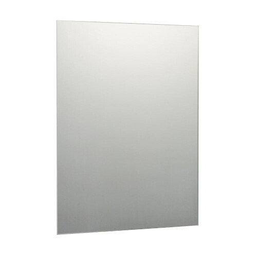 60 x 45cm Plain Rectangle Frameless Mirror with Wall Hanging Fixing Hardware