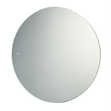 60cm Dia. Round Mirror with Pre-Drilled Holes & Chrome Cap Wall Hanging Fix Kit