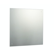 60 x 60cm Sq. Mirror with Pre-Drilled Holes & Chrome Cap Wall Hanging Fix Kit