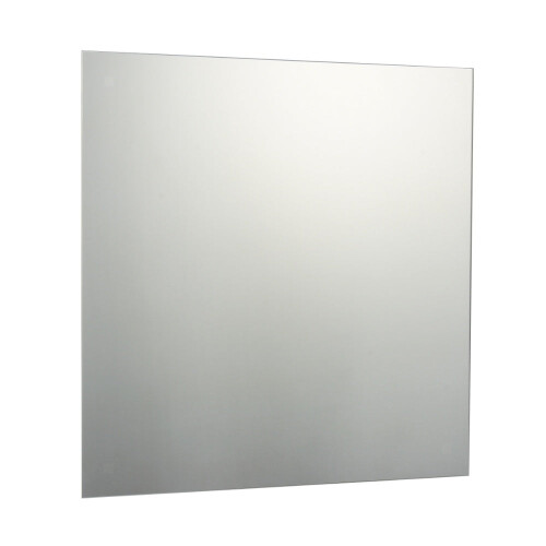 60 x 60cm Plain Square Frameless Mirror with Wall Hanging Fixing Hardware