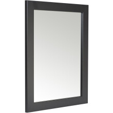 48 x 38cm Framed Mirror with Wall Hanging Fixings - Black