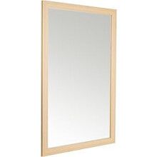 58 x 84cm Framed Mirror with Wall Hanging Fixings - Oak Effect