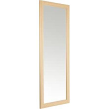38 x 99cm Framed Mirror with Wall Hanging Fixings - Oak Effect