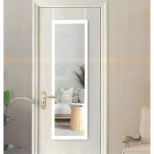 129 x 37.5cm Overdoor Mirror Full Length for Bathroom/Bedroom/Wardrobe - White