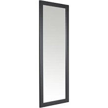 38 x 99cm Framed Mirror with Wall Hanging Fixings - Black