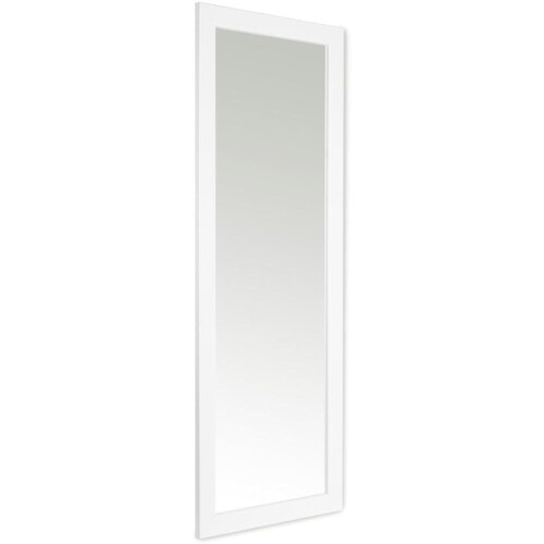 38 x 99cm Framed Mirror with Wall Hanging Fixings - White