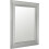 62 x 52cm Wood Framed Mirror with Wall Hanging Fixings - Grey 1