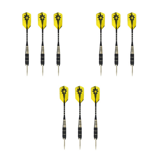 9Pcs Yellow Needle Tipped Darts Pin Type Drop-Resistant Accessories 1