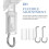 5Sets Lightweight Transparent Wand Hook Replacement for Mini Blinds 5