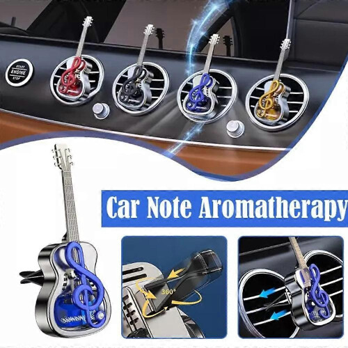 (Blue ocean) Car Air Freshener Vent Clips,Guitar Shape Aromatherapy Diffuser Rotating 1