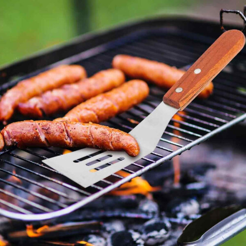 Σπάτουλα για μαγείρεμα Teppanyaki, μεταλλικό σετ σπάτουλας με ανθεκτική κατασκευή από 2