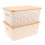 4Pcs Multi Color Plastic Storage Boxes with Bamboo Lid for Pantry Use 3