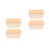 4Pcs Multi Color Plastic Storage Boxes with Bamboo Lid for Pantry Use 4