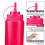 Sauce Dispensing Bottle Set, Color-Coded System for Kitchen Efficiency, Versatile Usage Across Culinary and Craft Applications, Soft Eco-Friendly 4