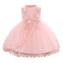 Ärmelloses Paillettenkleid für Babys und Mädchen, Prinzessinnenkleid für Kleinkinder, Hochzeits-, Geburtstags- und Partykleider, Rosa, 6-9 Monate