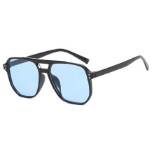 Lunettes de soleil aviateur carrées rétro pour hommes et femmes – Style années 70, polarisées, monture en acétate, protection UV, coupe large