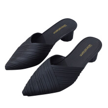 Willtoo Comode mules con tacco basso e punta chiusa per donna, ciabatte slip-on eleganti e casual