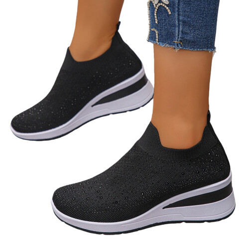 Willtoo Ορθοπεδικά slip-on παπούτσια για περπάτημα για γυναίκες άνετα, κεντημένα,