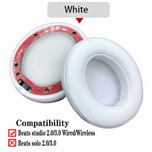 Compatibili con Beats Studio 2.0 e Studio 3.0. Cuscinetti auricolari di ricambio in similpelle proteica e memory foam. Accessori per cuffie.