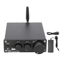 Amplificatore digitale leggero con controllo di bassi e alti, amplificatore ideale per altoparlanti, amplificatore audio stereo con Bluetooth 5.0