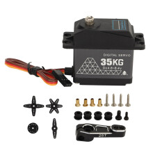 Motor servo digital din oțel inoxidabil cu răspuns rapid de înaltă precizie, fără miez, impermeabil, unghi de control reglabil cu dublă