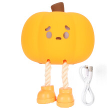 Lampă de noapte pentru copii, jucărie de Halloween, reîncărcabilă, lampă tactilă pentru noptieră, drăguț dovleac, lumină de noapte din