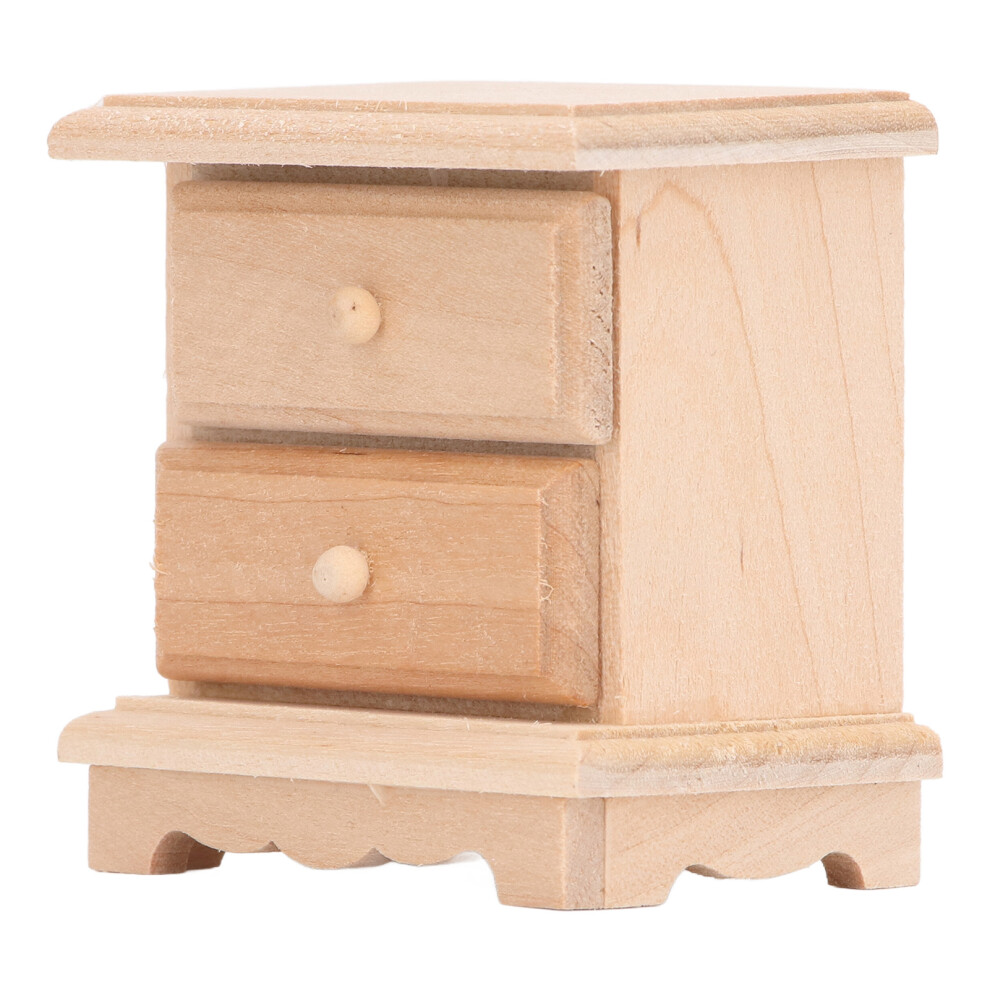 Eco Friendly Material Wooden Dollhouse Furniture Handcraft DIY Model Miniature Model Realistic Style Free Pulling Drawers Smooth Surface Intricate