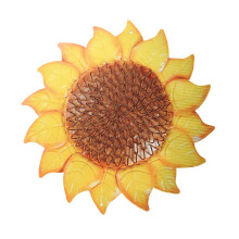 Sculptură decorativă ușor de agățat, artă murală metalică cu formă de floarea-soarelui, idee de cadou pentru decor de primăvară, culori