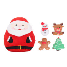 Söt samlarobjekt jultomten gosedjur plysch, mjuk plysch gosedjur juldekor stresslindrande squishy leksak till jul (julplyschkudde)