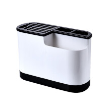 Anti-Fingerprint Stainless Steel, Detachable Dishwasher Safe Design for Kitchen Counter Caddy Storage (Black)