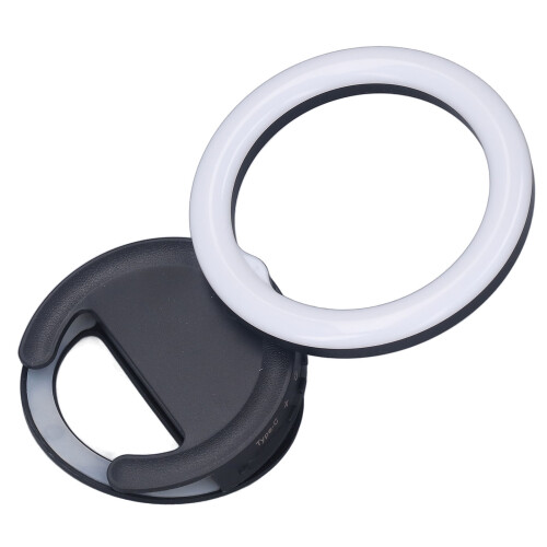 Computer Webcam Lighting Solution, Selfie Ring Light with Adjustable Brightness LED Lighting for Video Recording Rechargeable Ring Light Portable 2