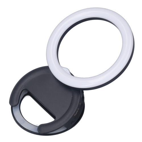 Portable Lighting for Video Recording, Selfie Ring Light with3Color Modes LED Lighting for Computer Webcam Rechargeable Ring Light with Adjustable 2