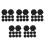200Pcs Durable Black ABS Round Filter Balls for Fish Tank Purification 7