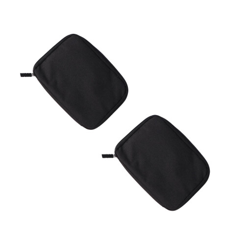 2Stk Data Cable Storage Case Mit Glattem Reißverschluss Schwarz 2
