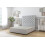Sloomy Mayfair Silver Plush Divan Bed Base 2 Drawers Same Side With 26" Strutted Headboard 4' Small Double 1
