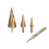 Automatic Deburring Step Drill Bit Titanium Coated Multi Size Hole Two-flute Design Corrosion Resistant for Home Repairs 6