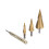 Automatic Deburring Step Drill Bit Titanium Coated Multi Size Hole Two-flute Design Corrosion Resistant for Home Repairs 8