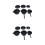 6Pcs Dollhouse Mini Kitchen Accessories Black Alloy Tiny Cooking Set 4