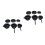 6Pcs Dollhouse Mini Kitchen Accessories Black Alloy Tiny Cooking Set 5