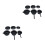 6Pcs Dollhouse Mini Kitchen Accessories Black Alloy Tiny Cooking Set 6