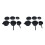 6Pcs Dollhouse Mini Kitchen Accessories Black Alloy Tiny Cooking Set 9