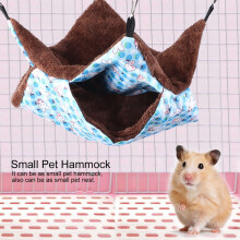 Two Layer Small Pet Hammock Nest 21x21cm Peach Skin & Shu Velveteen