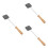 3Stk Graphit Gießform Für Glasblasen DIY Robust Schwarz 9